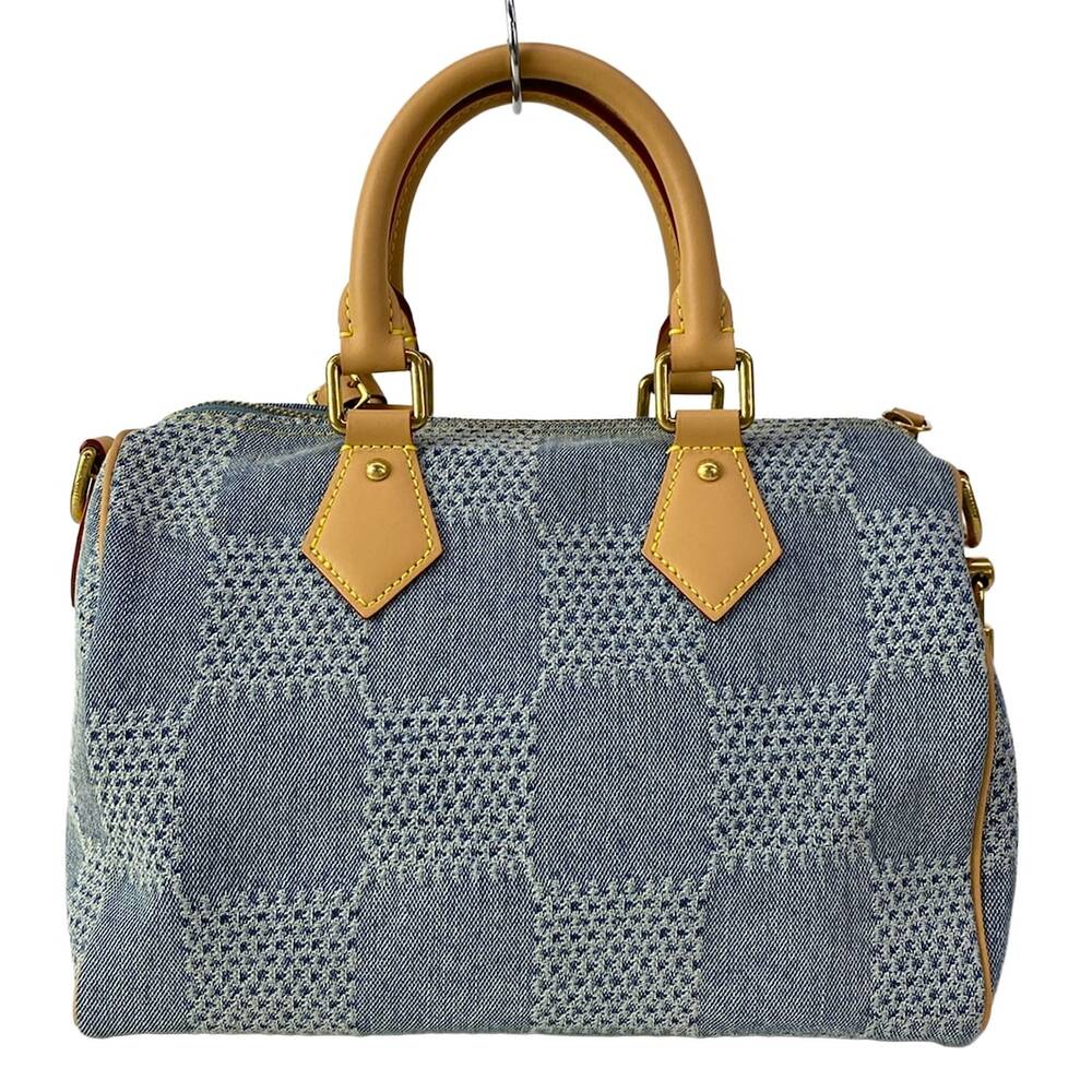 Louis Vuitton Speedy Bandouliere 25 LV Birds Damier Denim Handbag N40700 - Picture 3 of 16